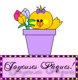 Gif animé joyeuses Pâques oiseau